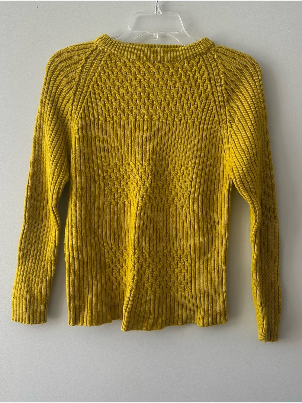 Women's Textured Crewneck Sweater - Mustard